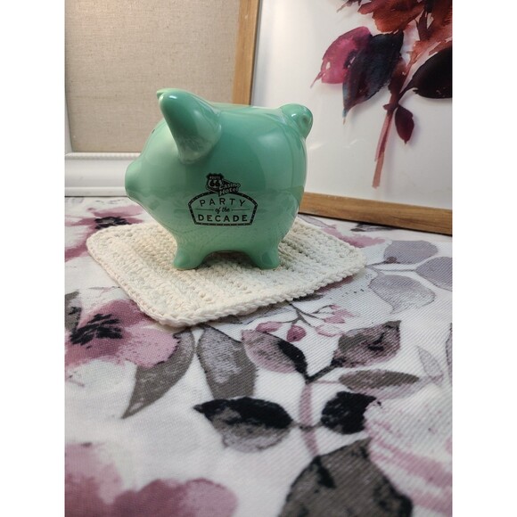 Route 66 Casino Mint Green Piggy Bank | Party of the Decade Souvenir Gift - Picture 3 of 5